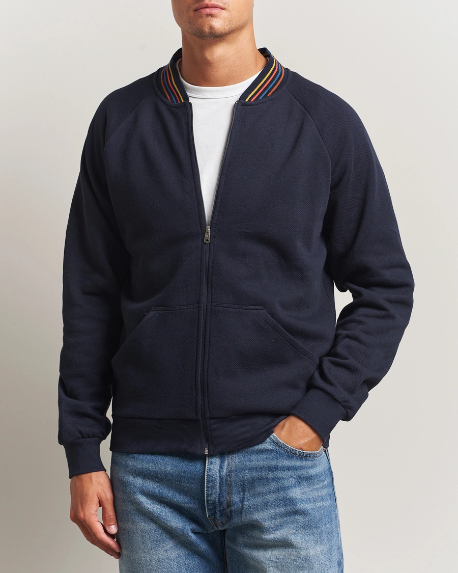 Men | Sweaters & Knitwear | Paul Smith | Artist Rib Full Zip Navy
