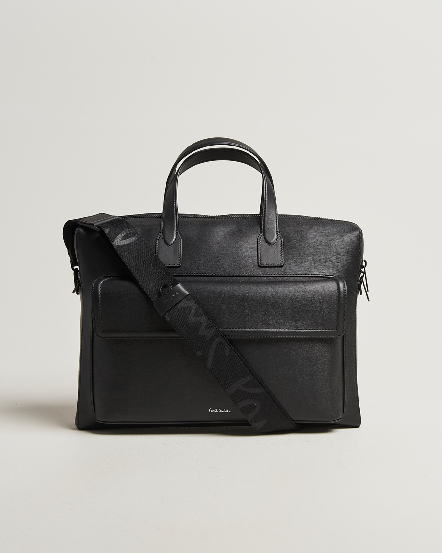Men | Bags | Paul Smith | Leather Briefcase Black