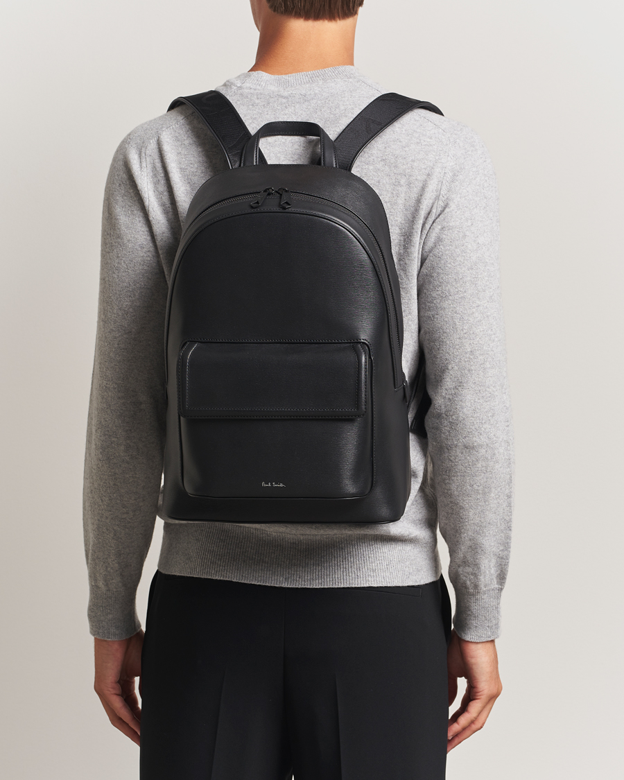 Men | Bags | Paul Smith | Leather Backpack Black