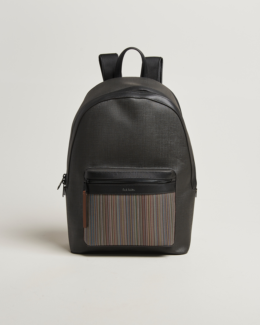 Men | Bags | Paul Smith | Nylon Stripe Backpack Black Multi