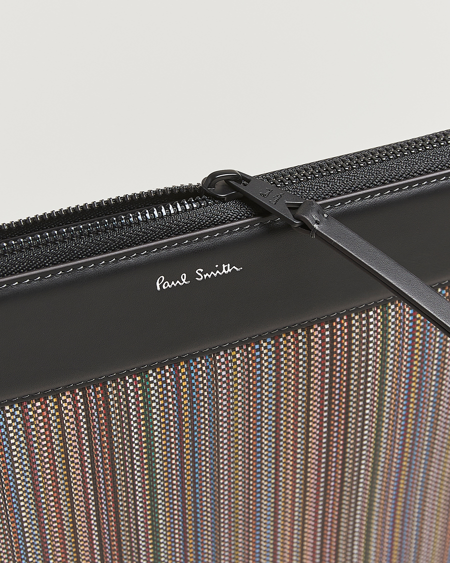 Men | Bags | Paul Smith | Nylon Stripe Document Case Black Multi
