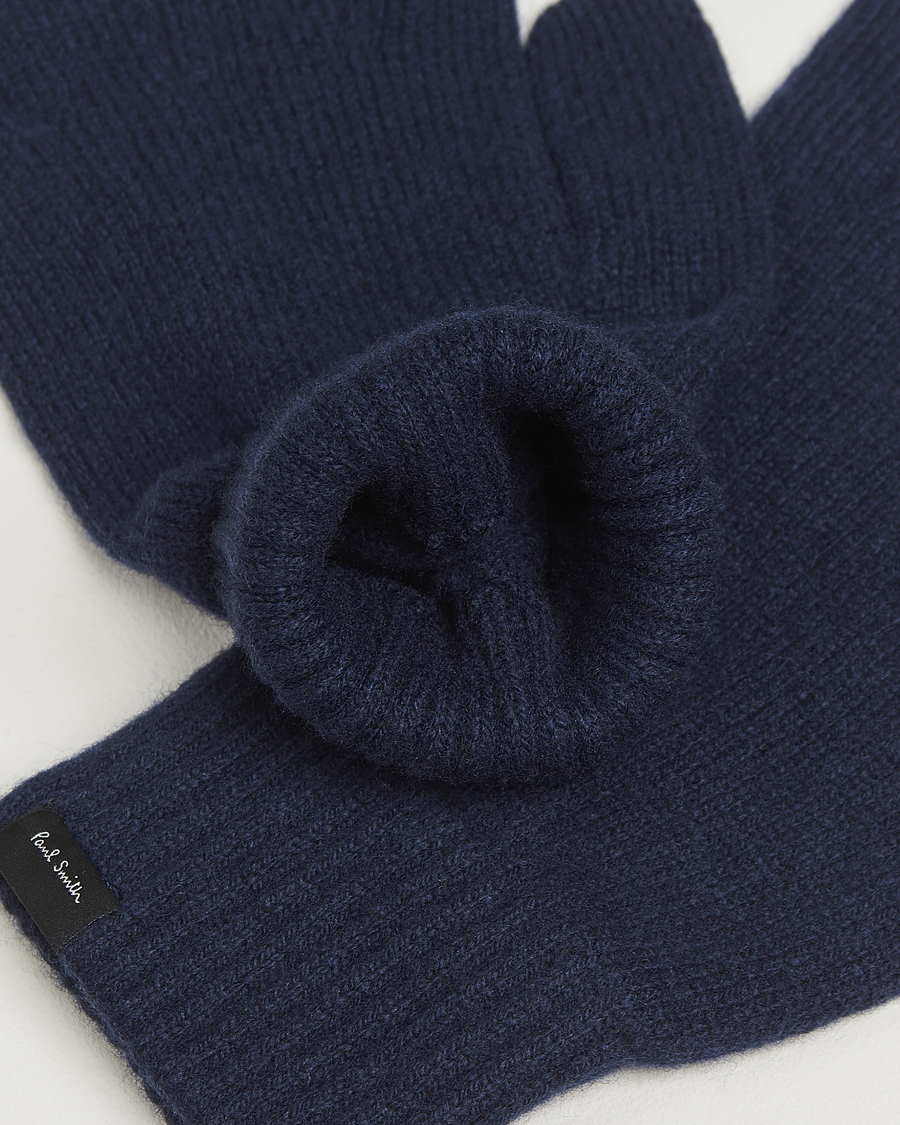 Men | Gloves | Paul Smith | Cashmere Glove Navy