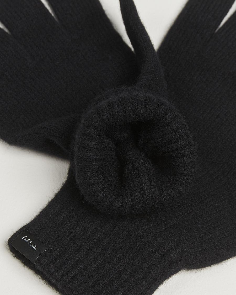 Men | Gloves | Paul Smith | Cashmere Glove Black