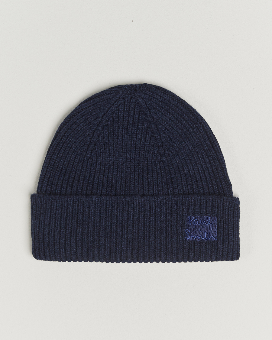 Men | Beanies | Paul Smith | Cashmere Beanie Navy