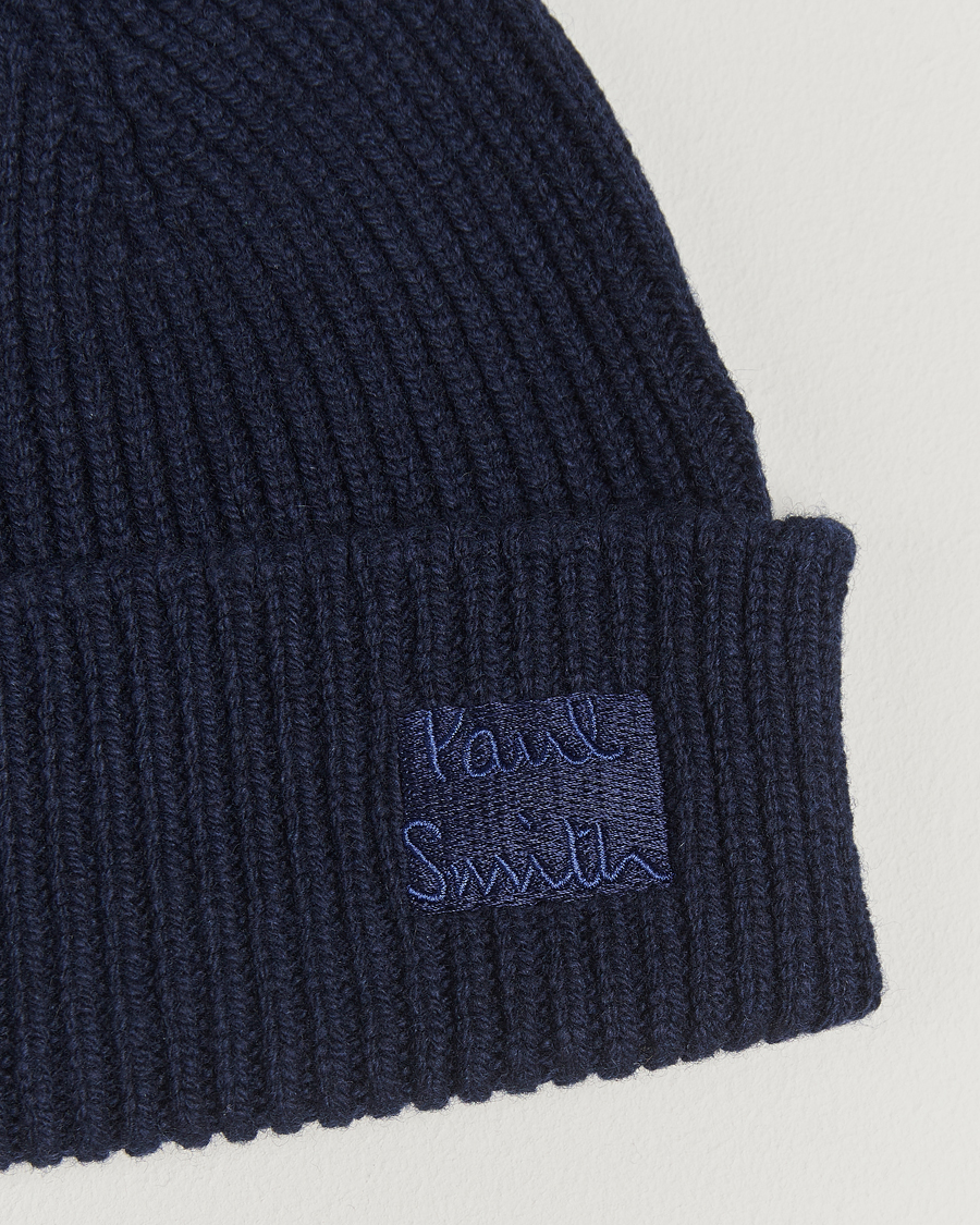 Men | Beanies | Paul Smith | Cashmere Beanie Navy
