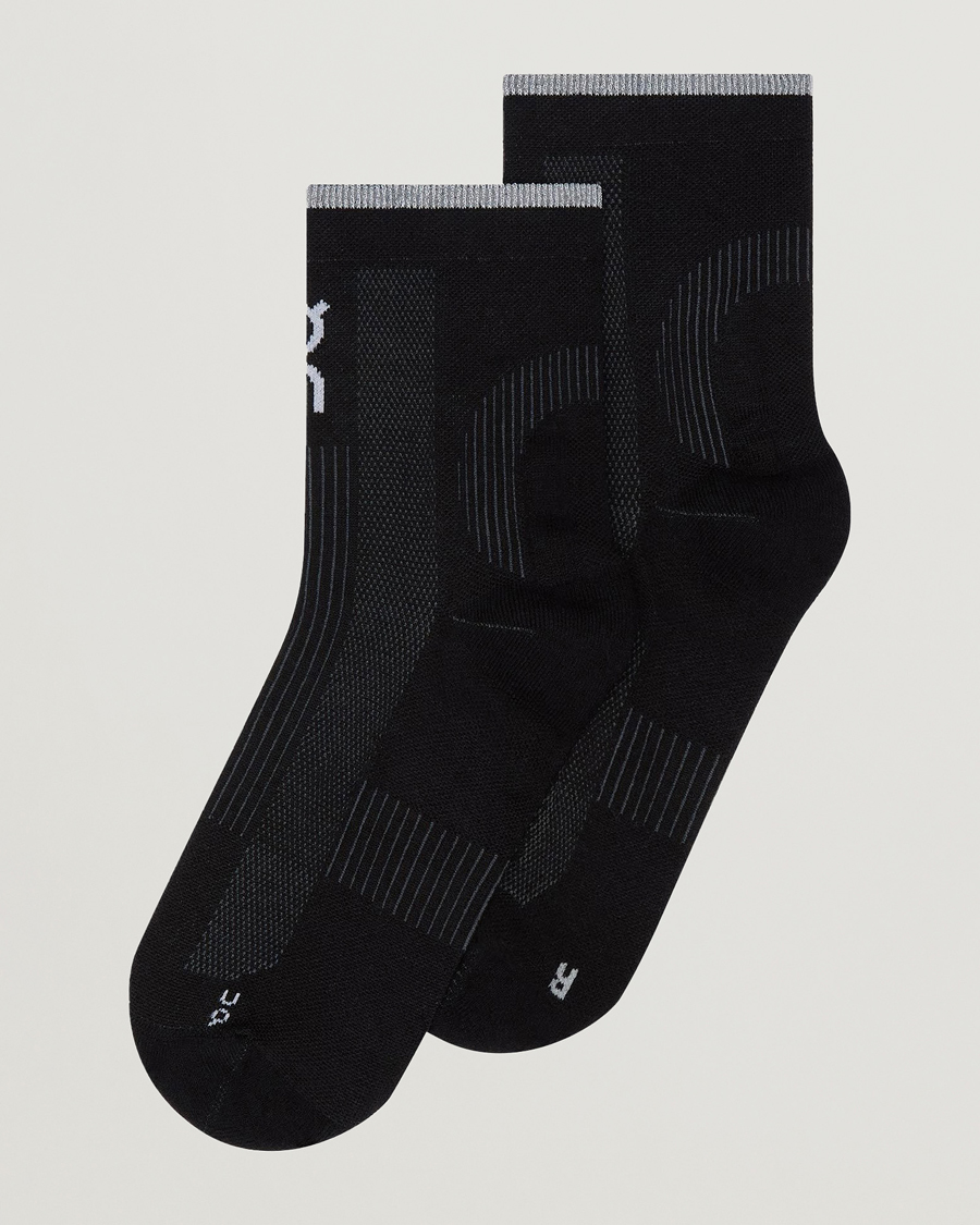 Men | Underwear & Socks | On | Performance Run Sock Mid Black