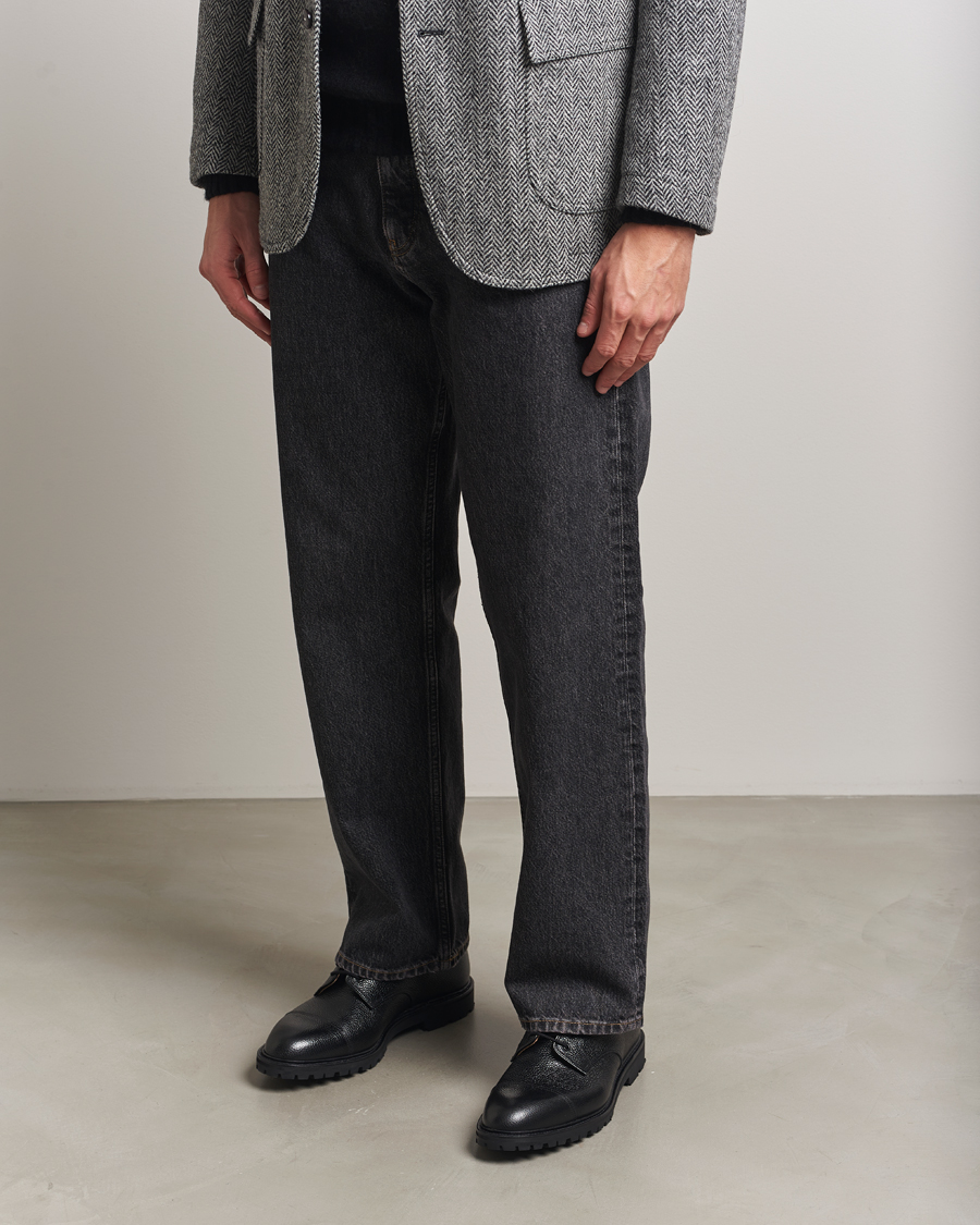 Men | Derby Shoes | Crockett & Jones | Sandhurst Derby Vibram Black Scotch Grain