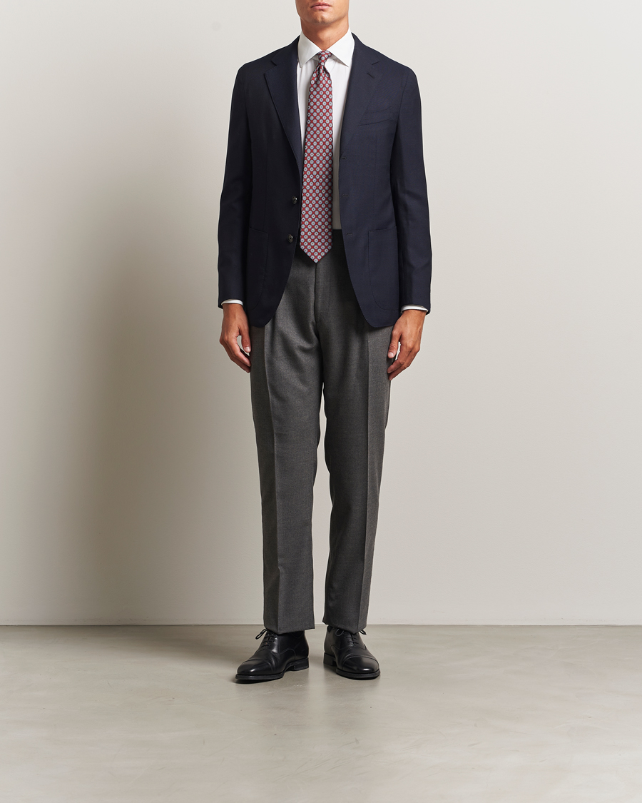 Men | Blazers | Caruso | Aida Wool Hopsack Blazer Navy