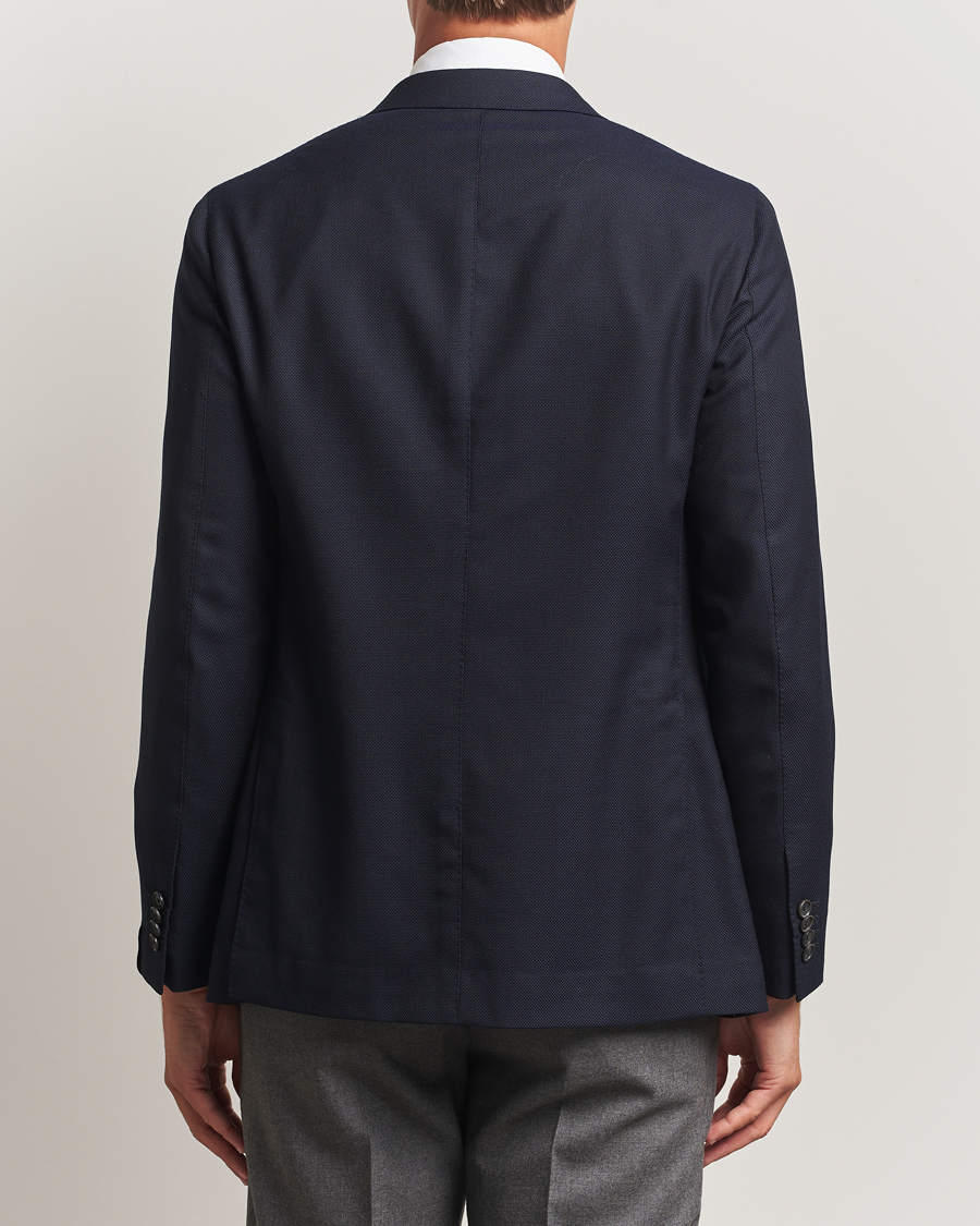 Men | Blazers | Caruso | Aida Wool Hopsack Blazer Navy