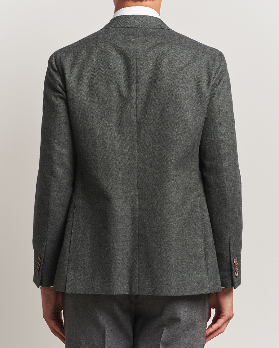 Men | Blazers | Caruso | Aida Brushed Cotton Herringbone Blazer