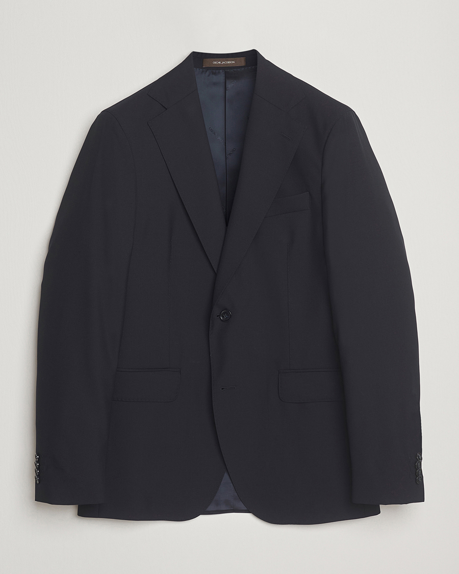 Men | Blazers | Oscar Jacobson | Ego Wool Blazer Navy