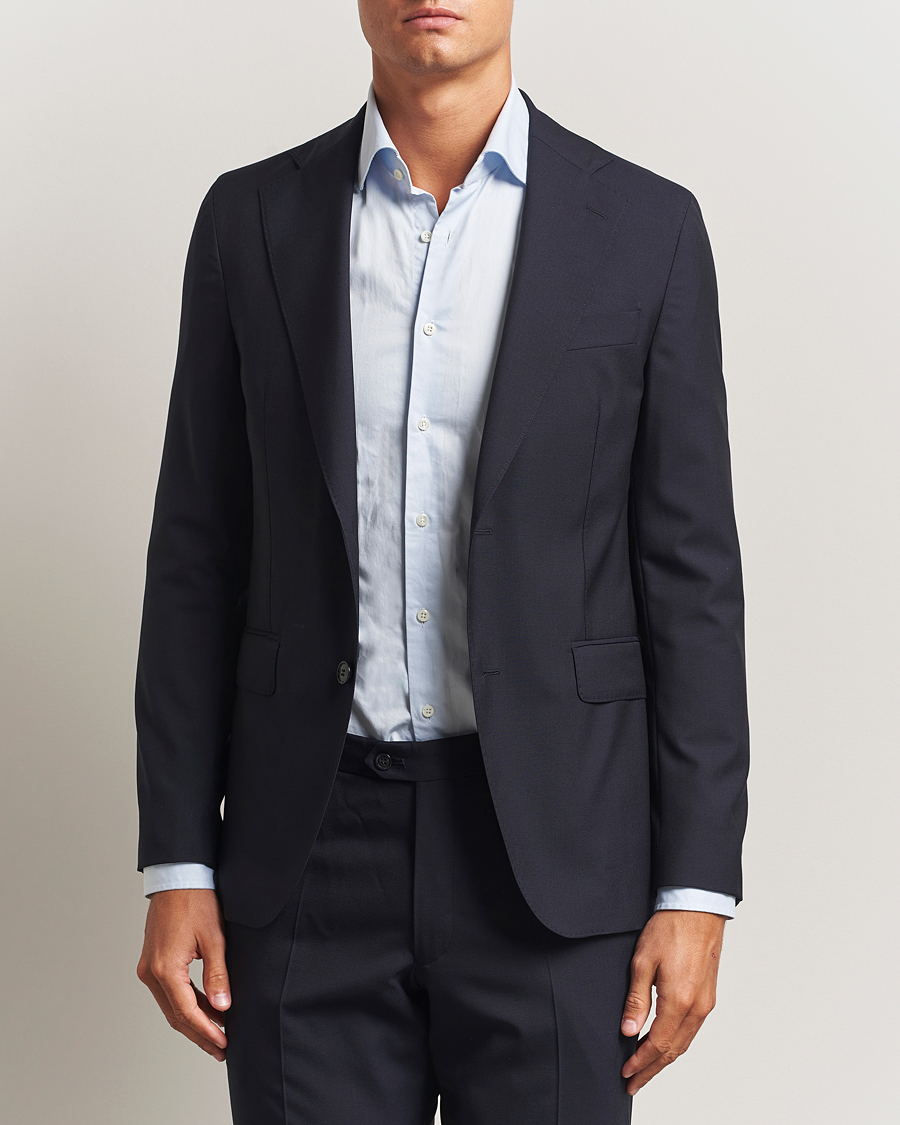 Men | Blazers | Oscar Jacobson | Ego Wool Blazer Navy