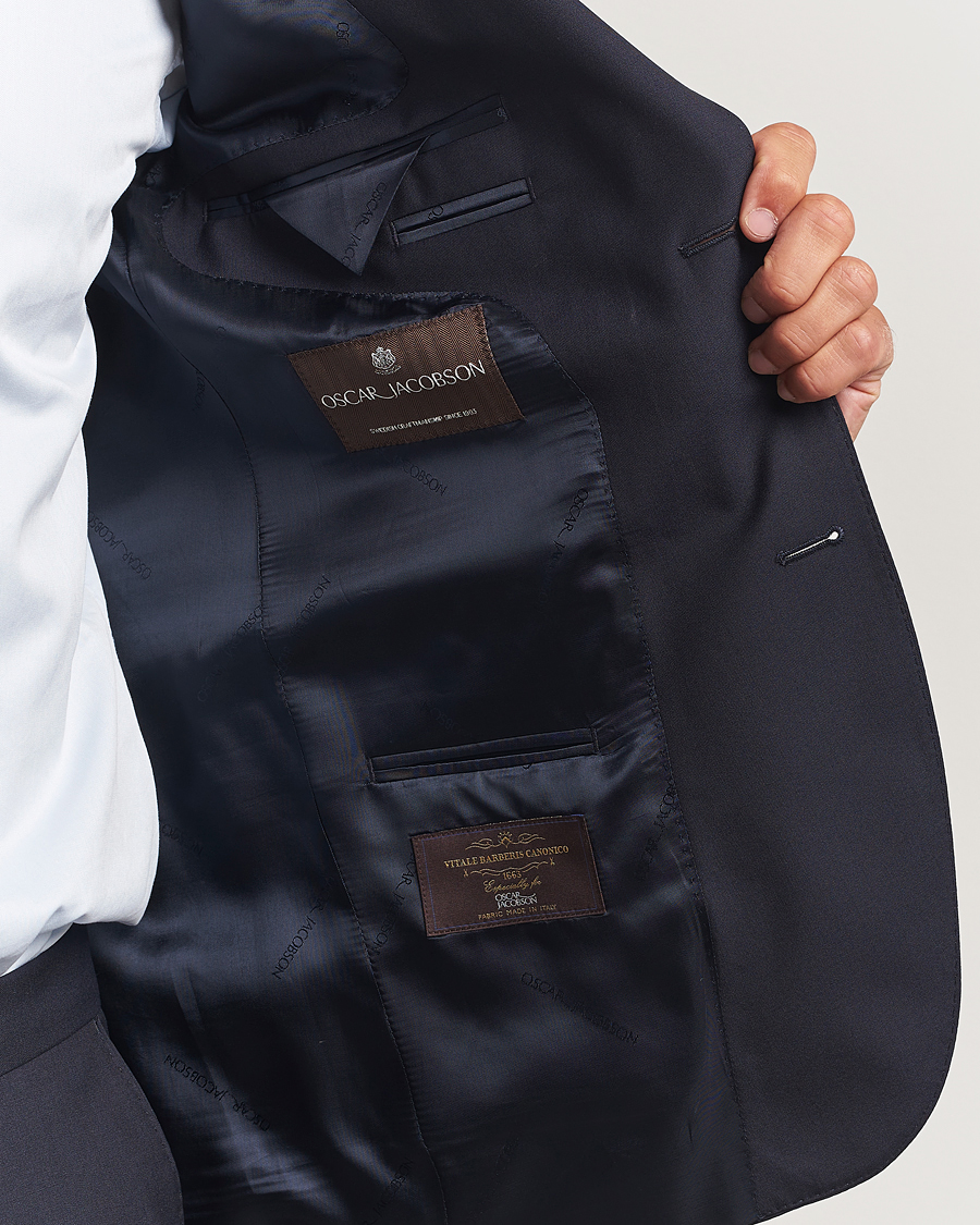 Men | Blazers | Oscar Jacobson | Ego Wool Blazer Navy