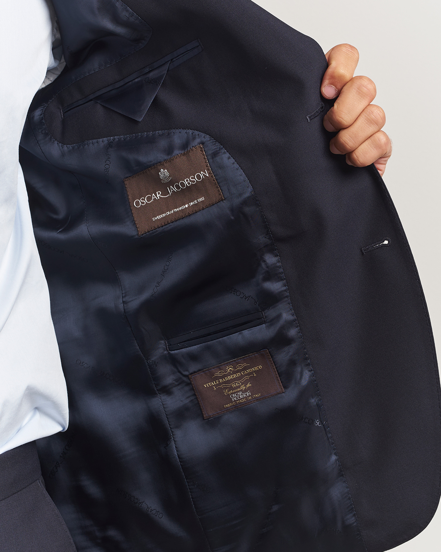 Men | Blazers | Oscar Jacobson | Fogerty Wool Blazer Navy