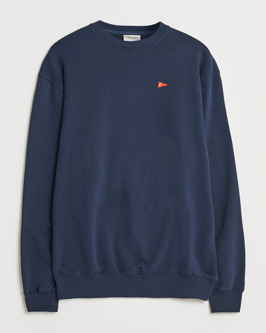 Men | Sweaters & Knitwear | Forét | Flag Sweatshirt Navy