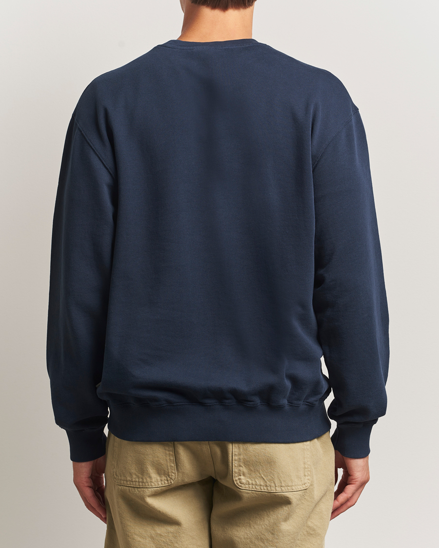 Men | Sweaters & Knitwear | Forét | Flag Sweatshirt Navy