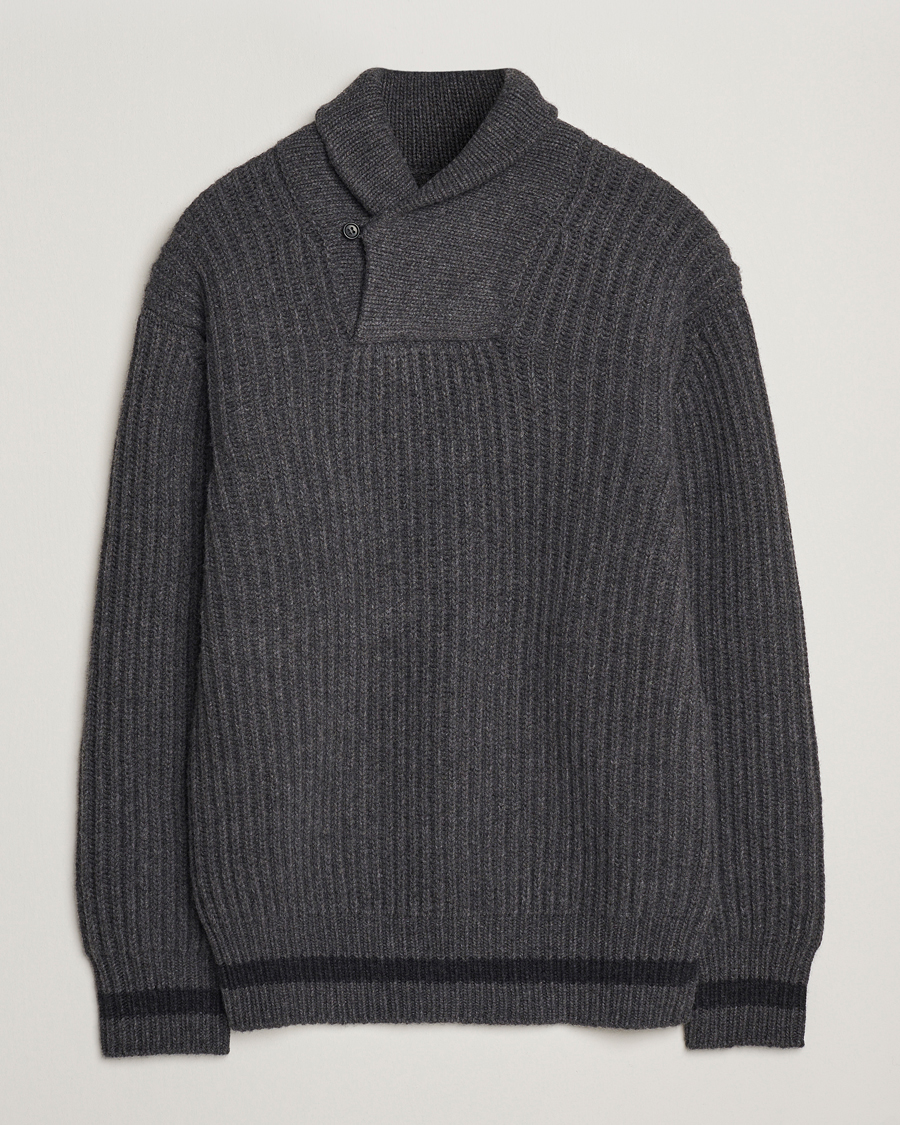Men | Sweaters & Knitwear | Filson | Bristol Shawl Neck Sweater Grey
