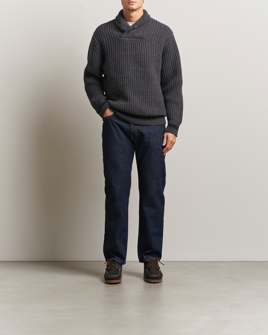 Men | Sweaters & Knitwear | Filson | Bristol Shawl Neck Sweater Grey