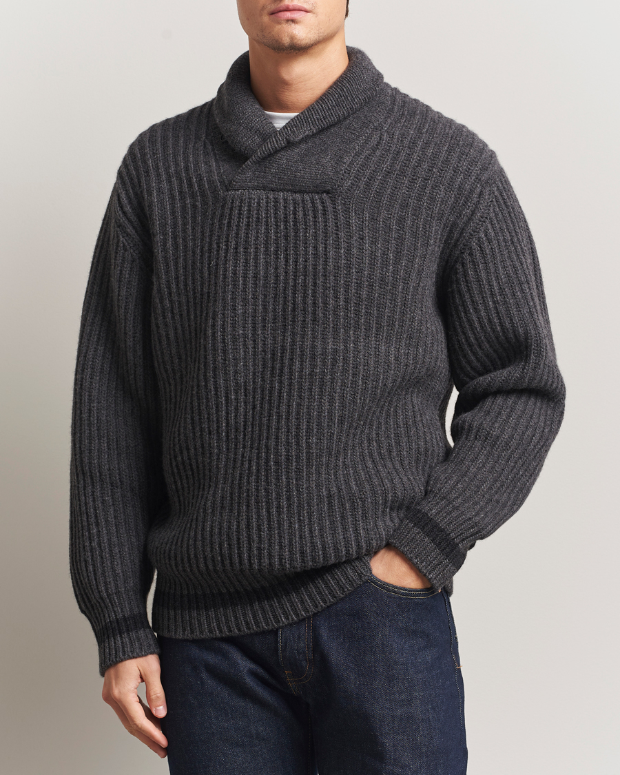 Men | Sweaters & Knitwear | Filson | Bristol Shawl Neck Sweater Grey