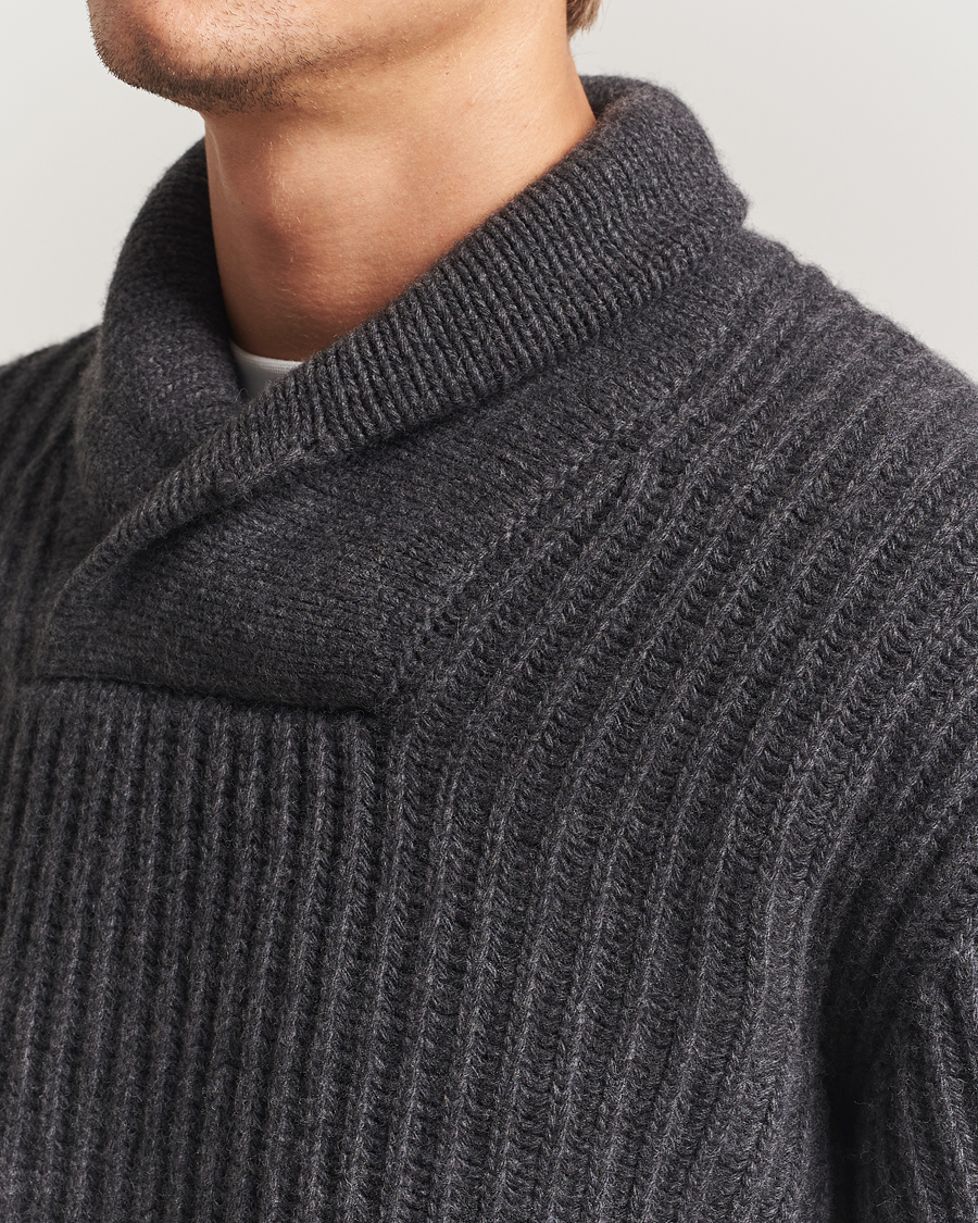Men | Sweaters & Knitwear | Filson | Bristol Shawl Neck Sweater Grey