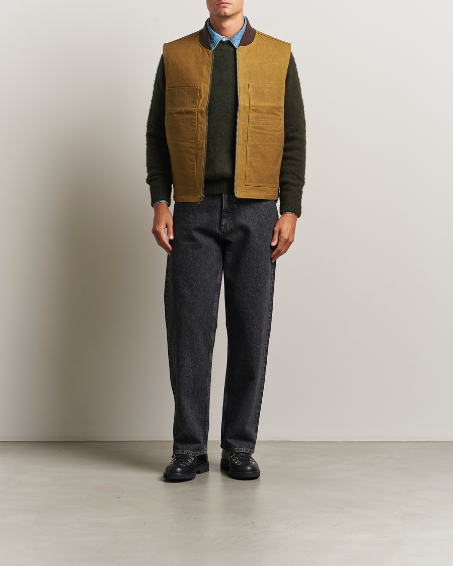 Men | Gilets | Filson | Tin Cloth Insulated Work Vest Dark Tan