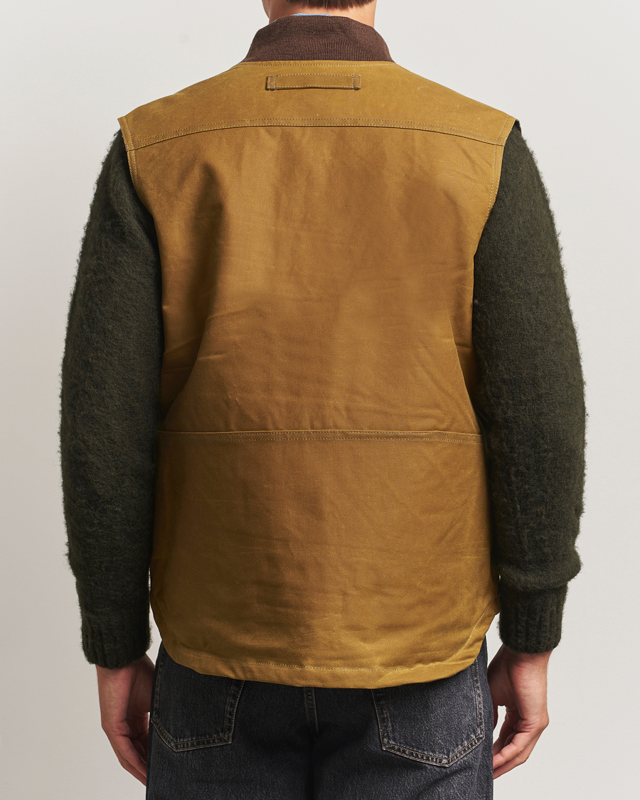 Men | Gilets | Filson | Tin Cloth Insulated Work Vest Dark Tan