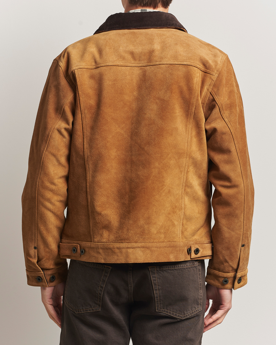 Men | Coats & Jackets | Filson | Short Lined Suede Cruiser Saddle Brown
