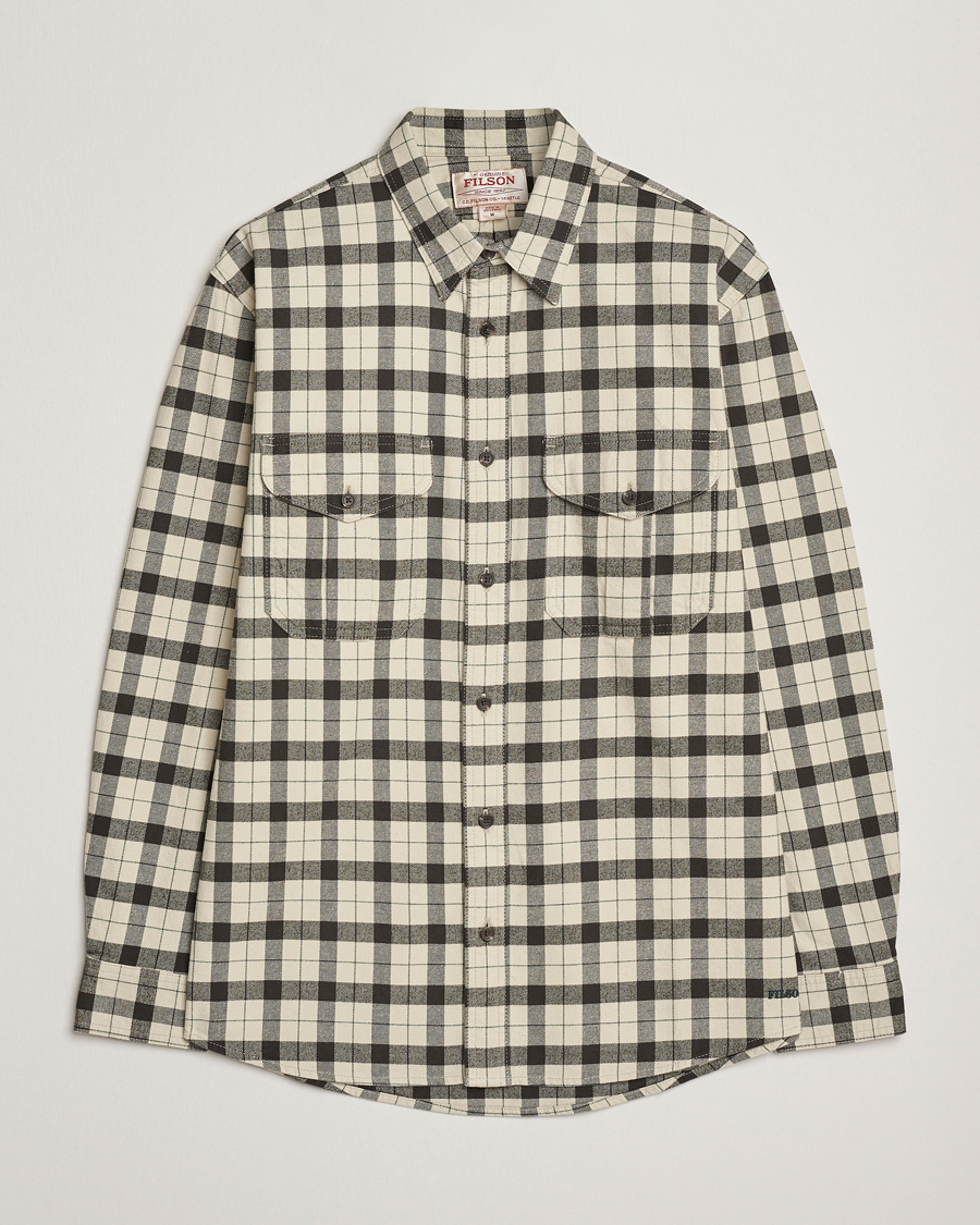Men | Shirts | Filson | Checked Alaskan Guide Shirt Cream/Grey