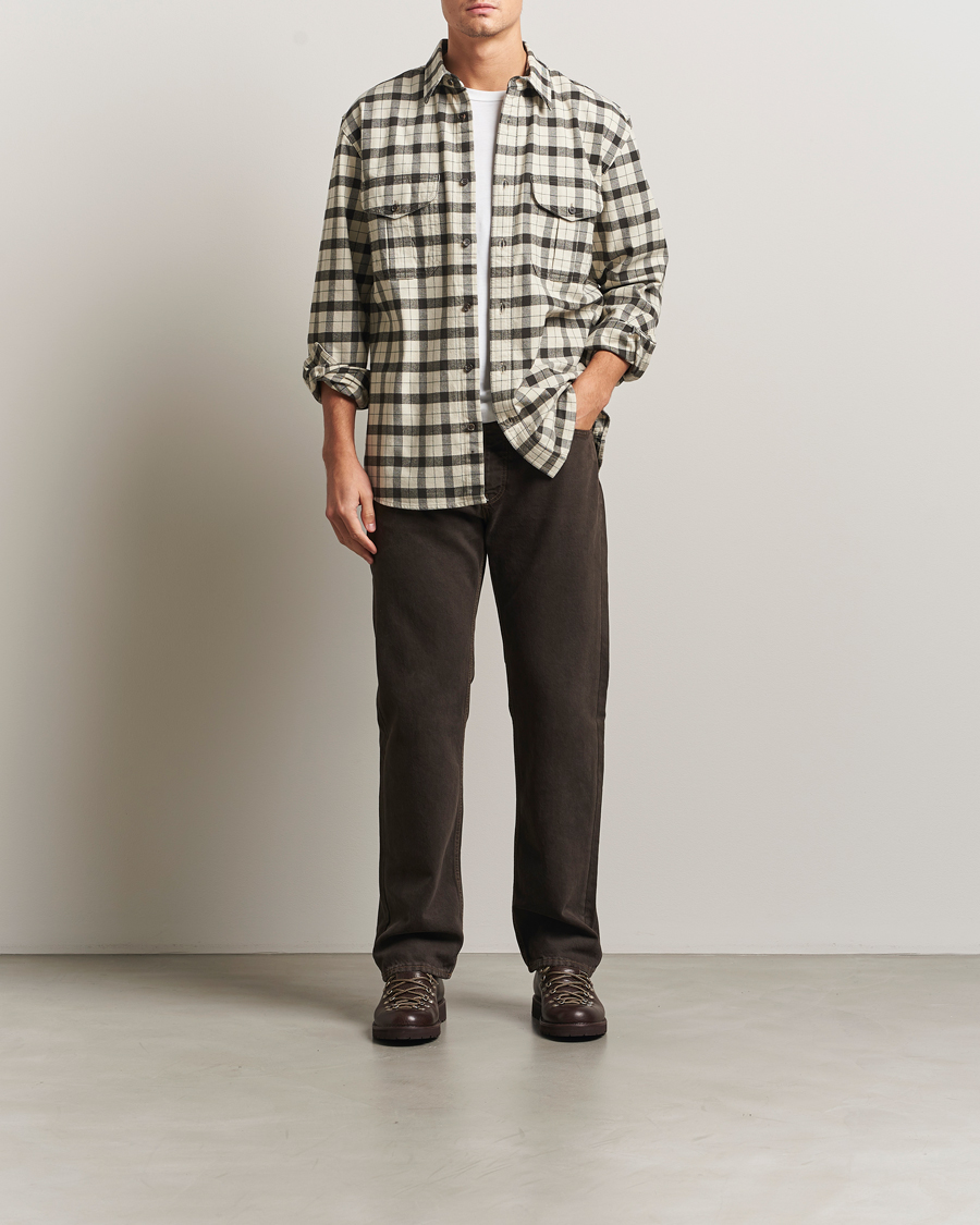 Men | Shirts | Filson | Checked Alaskan Guide Shirt Cream/Grey