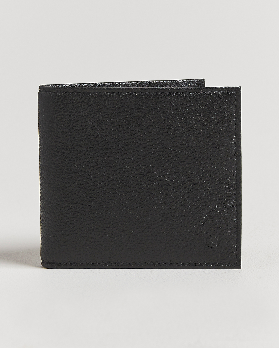Men | Wallets | Polo Ralph Lauren | Pebbled Leather Billfold Wallet Black