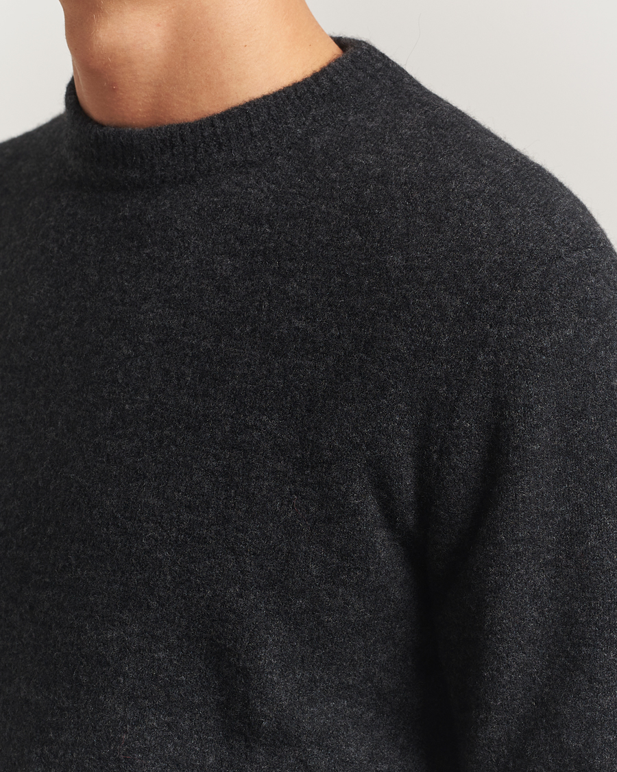 Men | Sweaters & Knitwear | Filippa K | Yak Knitted Sweater Charcoal Melange
