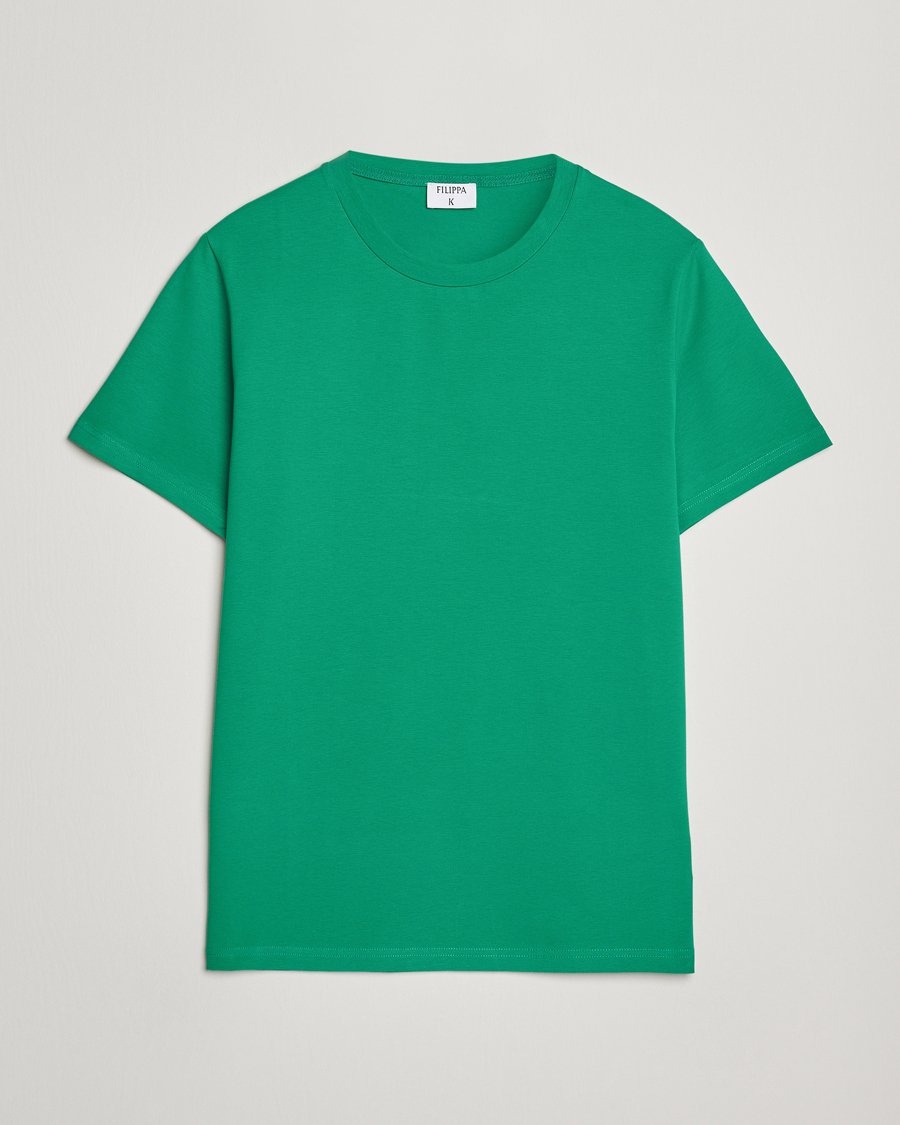 Men | T-Shirts | Filippa K | Soft Lycra T-Shirt Apple Green