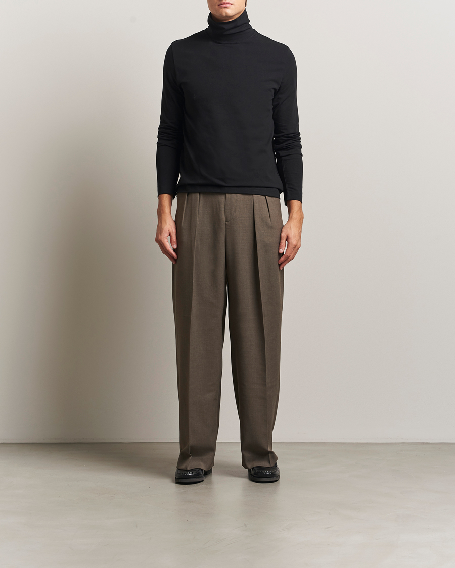 Men | Sweaters & Knitwear | Filippa K | Organic Cotton Stretch Turtleneck Black
