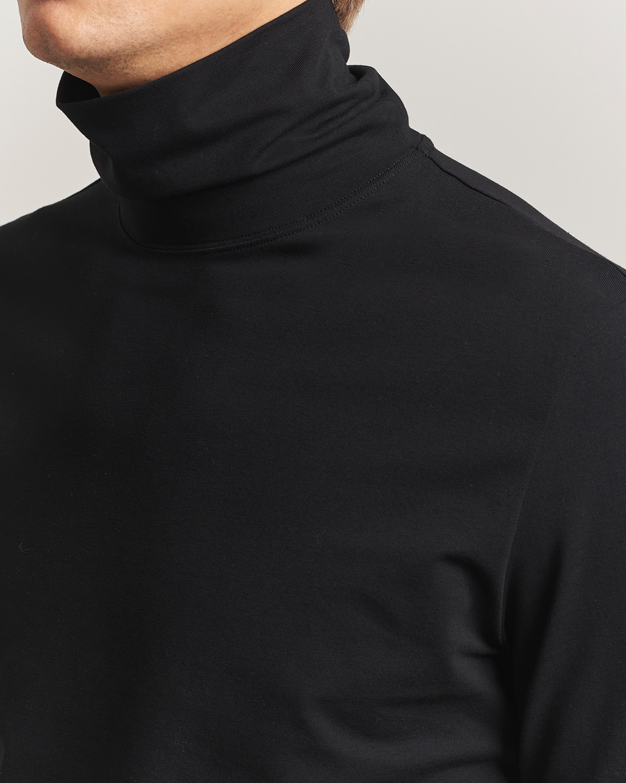 Men | Sweaters & Knitwear | Filippa K | Organic Cotton Stretch Turtleneck Black