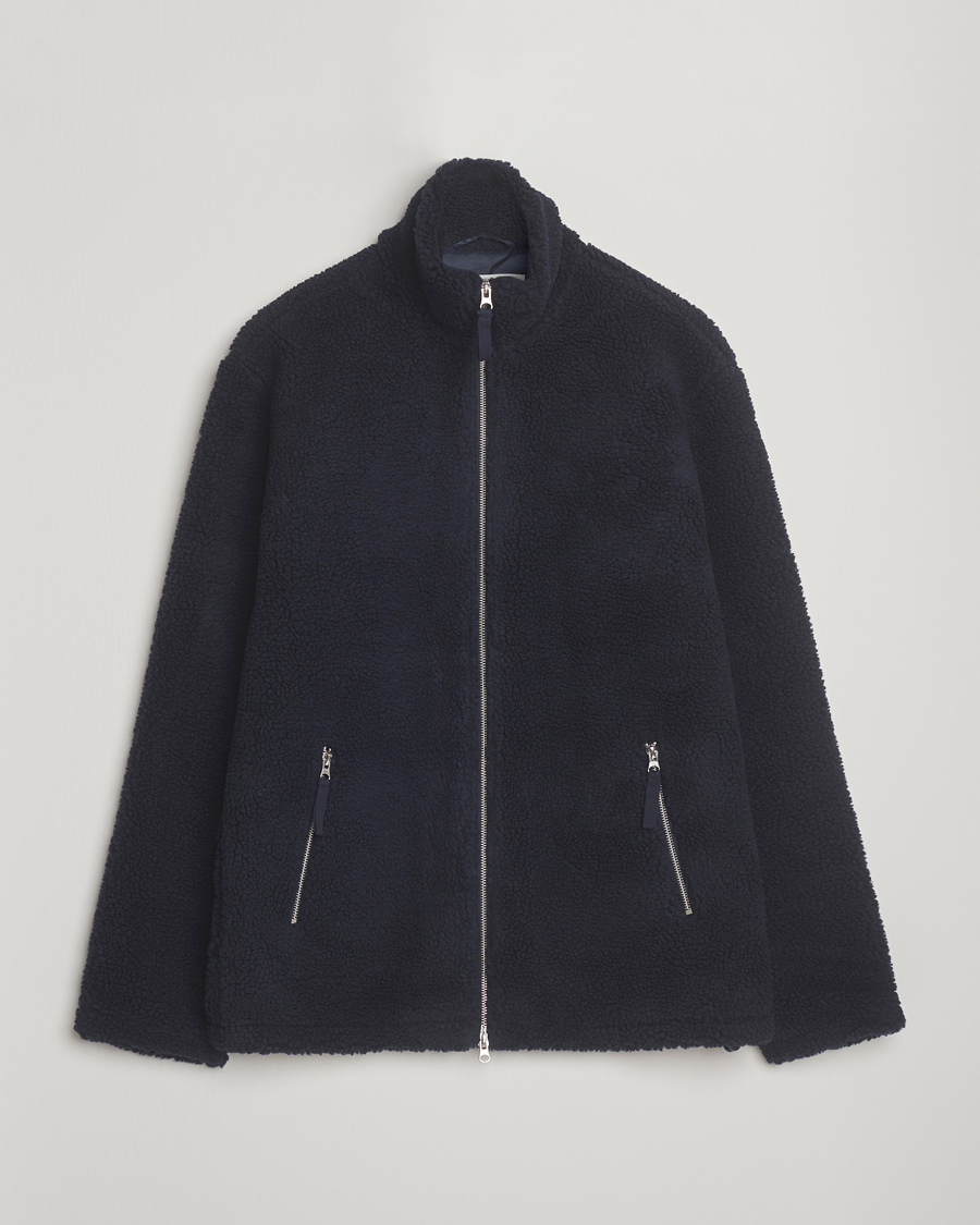 Men | Coats & Jackets | A Day's March | Acton Fleece Jacket Navy