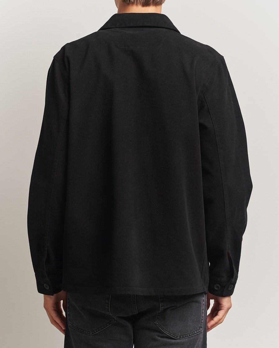 Men | Shirts | A Day's March | Algot Cotton Lyocell Overshirt Black