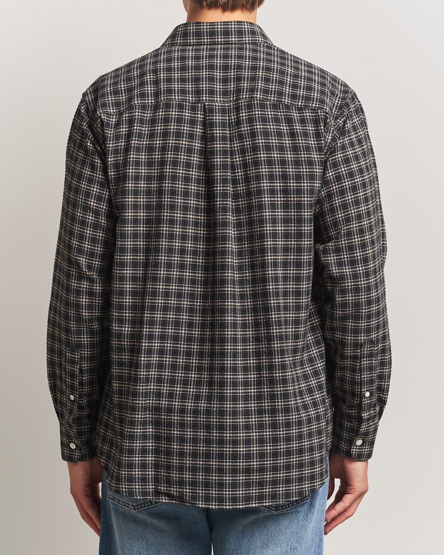 Men | Shirts | A Day's March | Landon Checked Shirt Black