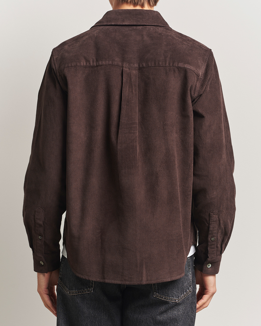 Men | Shirts | A Day's March | Rupert Cord Shirt Dark Brown
