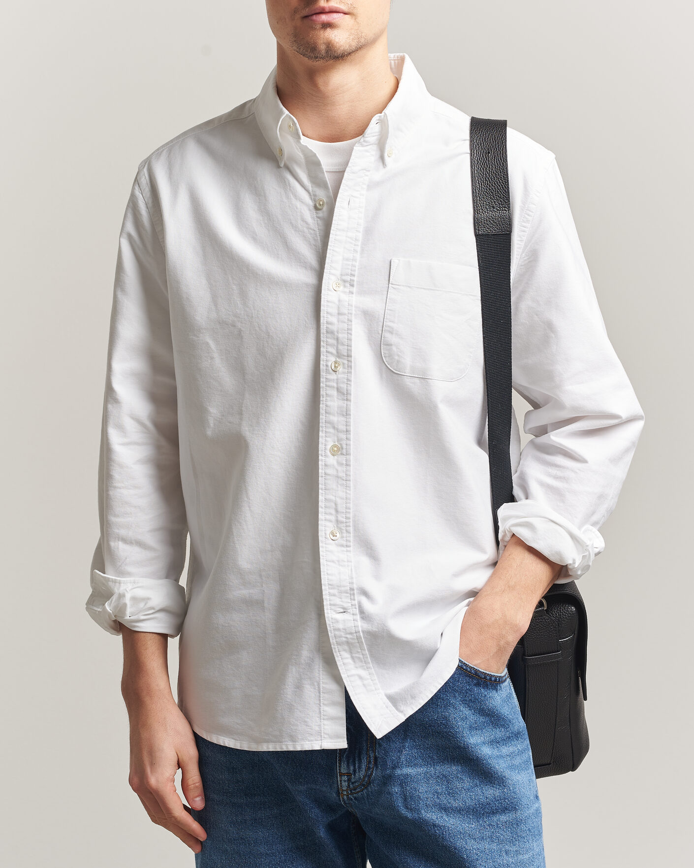 Men | Shirts | A Day's March | Classic Oxford Shirt White