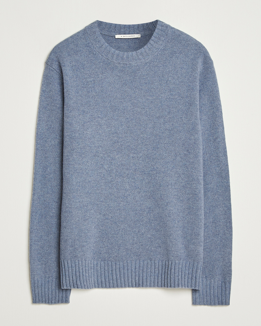 Men | Sweaters & Knitwear | A Day's March | Marlow Lambswool Sweater Frost