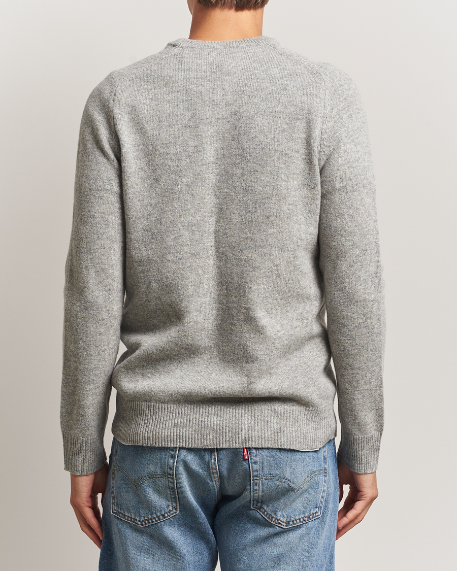 Men | Sweaters & Knitwear | A Day's March | Brodick Lambswool Sweater Grey Melange