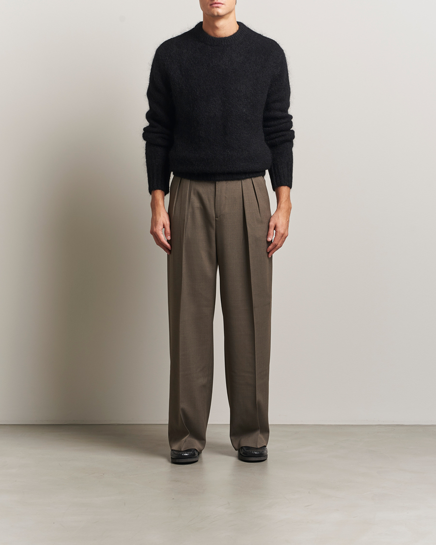 Men | Sweaters & Knitwear | A Day's March | Tietar Mohair Sweater Black