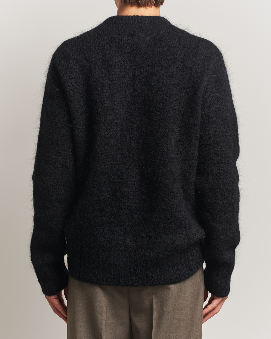 Men | Sweaters & Knitwear | A Day's March | Tietar Mohair Sweater Black