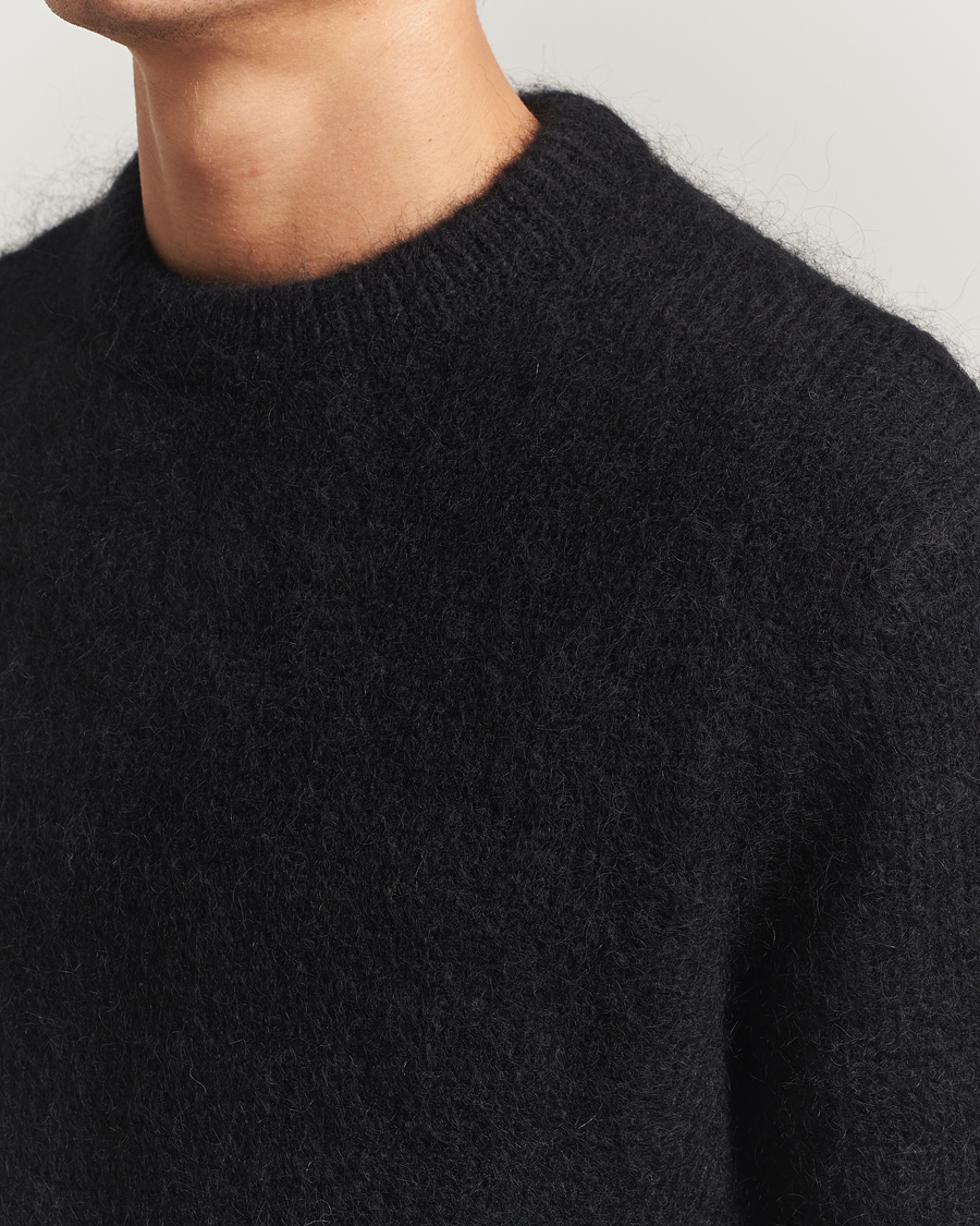 Men | Sweaters & Knitwear | A Day's March | Tietar Mohair Sweater Black