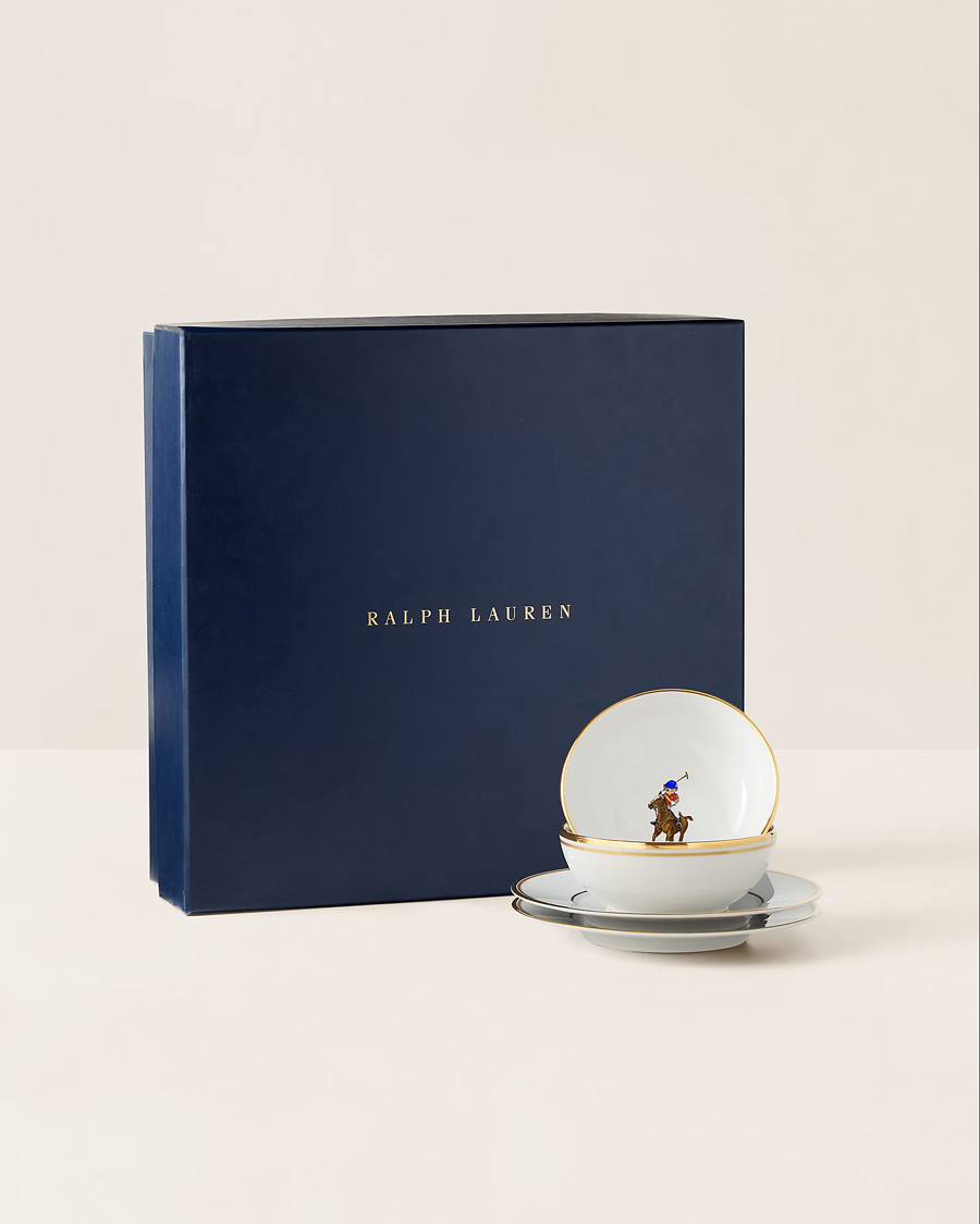Men | Home | Ralph Lauren Home | Bowl and Plate Gift Set White/Gold