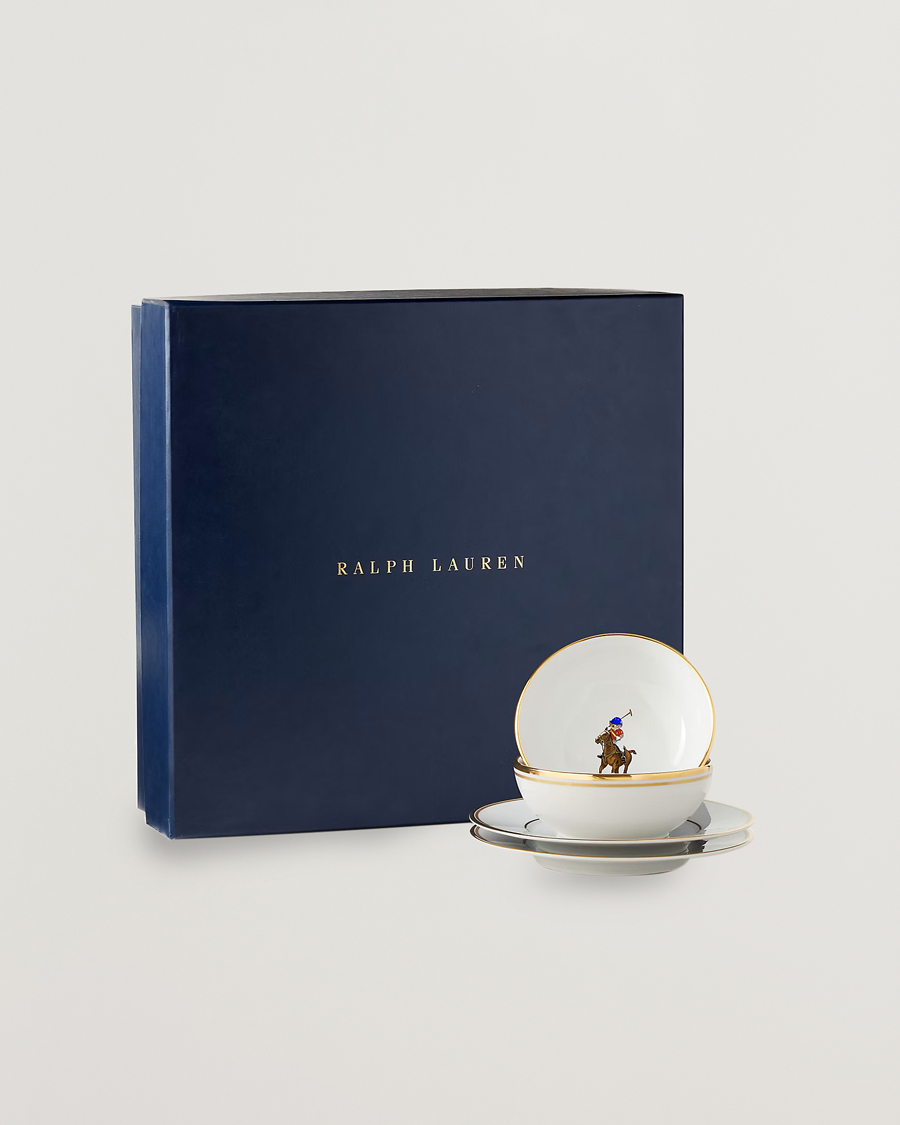 Men | Home | Ralph Lauren Home | Bowl and Plate Gift Set White/Gold