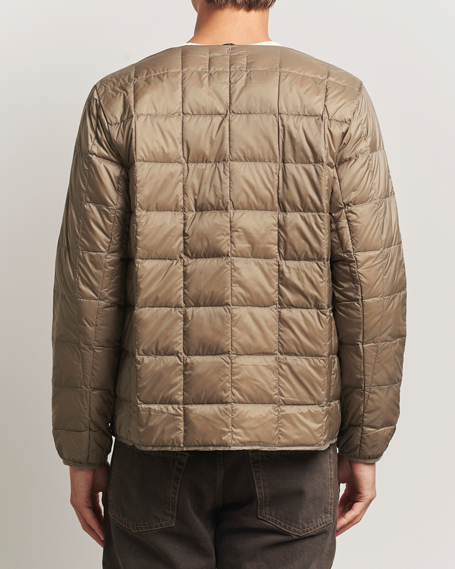 Men | Coats & Jackets | TAION | Crew Neck Button Down Jacket Khaki