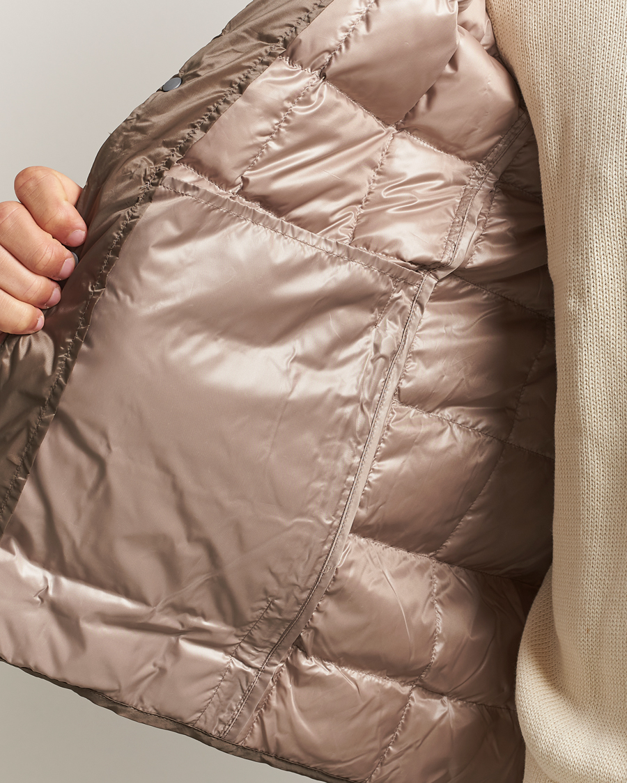 Men | Coats & Jackets | TAION | Crew Neck Button Down Jacket Khaki