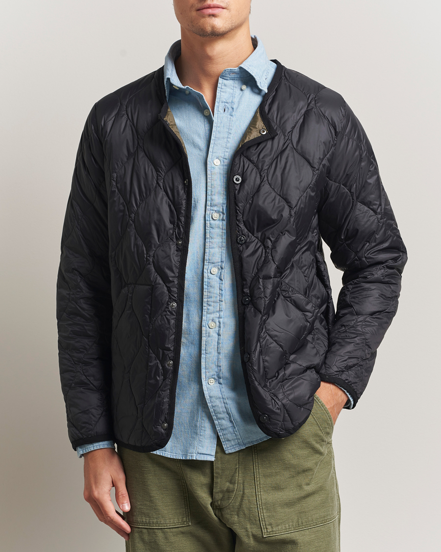 Men | Coats & Jackets | TAION | Military Crew Neck Down Jacket Black