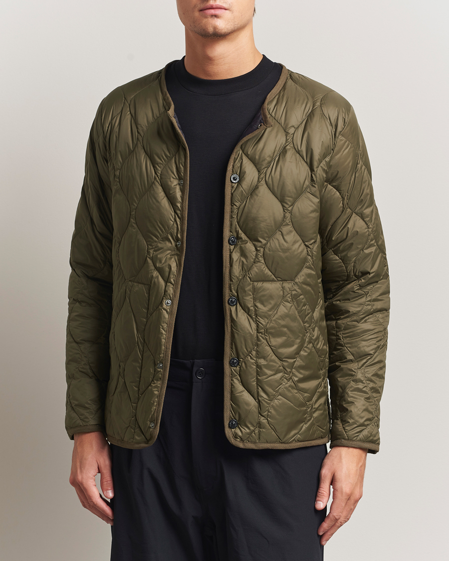 Men | Coats & Jackets | TAION | Military Crew Neck Down Jacket Dark Olive
